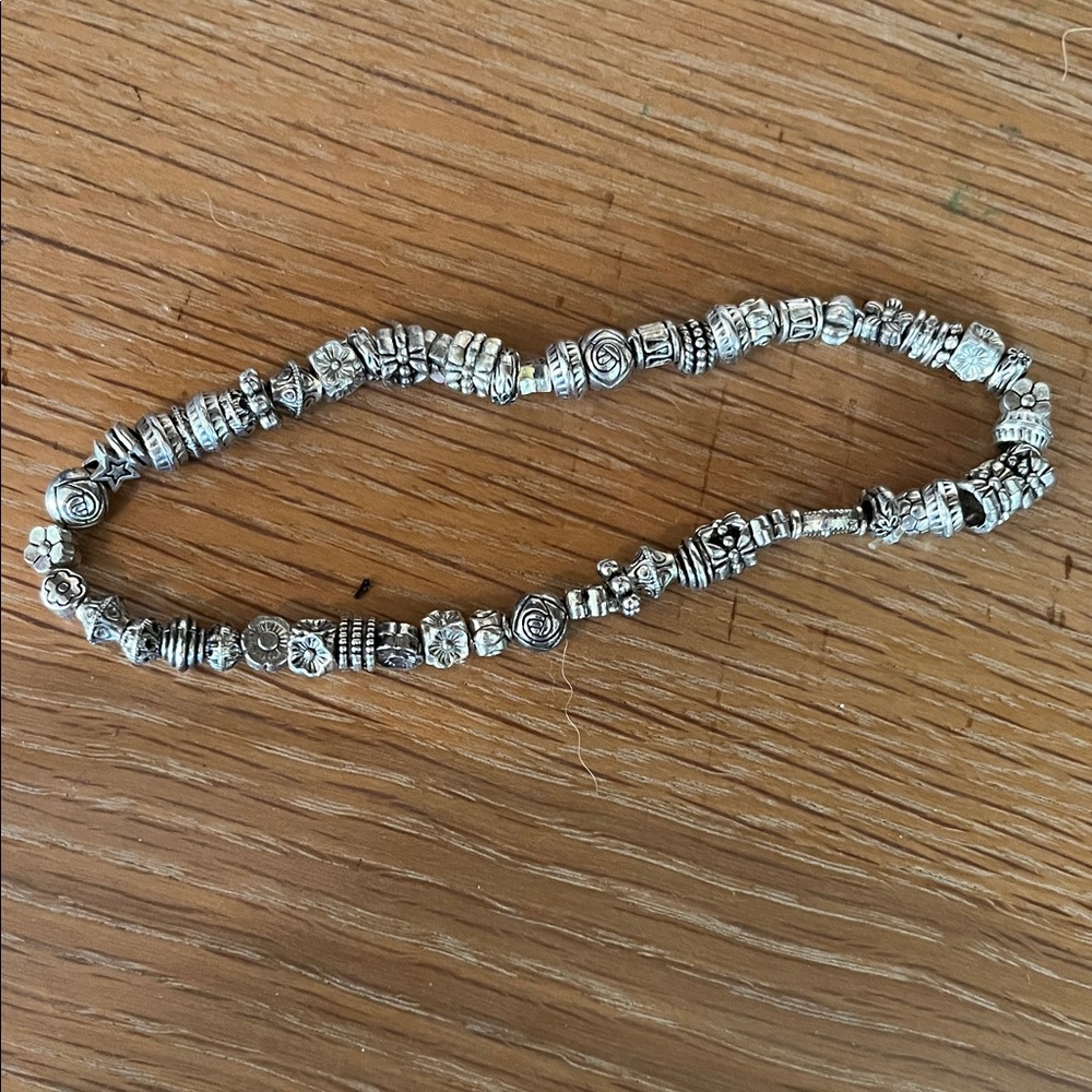 Silver Beaded ankle Bracelet